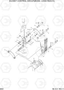 6022 BUCKET CONTROL GROUP(#0309-, LONG REACH) R210LC-3H, Hyundai