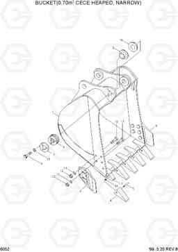 6052 BUCKET(0.70M3 CECE HEAPED, NARROW) R210LC-3H, Hyundai