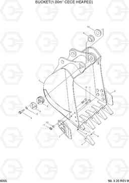 6055 BUCKET(1.00M3 CECE HEAPED) R210LC-3H, Hyundai