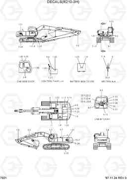 7021 DECALS(R210-3H) R210LC-3H, Hyundai