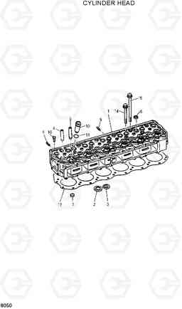 8050 CYLINDER HEAD R210LC-3H, Hyundai