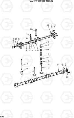 8060 VALVE GEAR TRAIN R210LC-3H, Hyundai