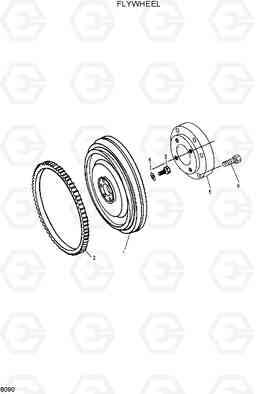 8090 FLYWHEEL R210LC-3H, Hyundai