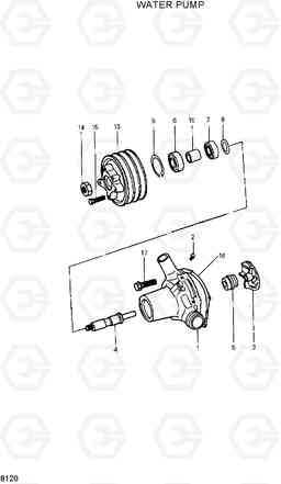 8120 WATER PUMP R210LC-3H, Hyundai