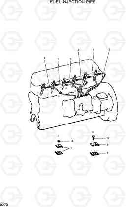 8270 FUEL INJECTION PIPE R210LC-3H, Hyundai