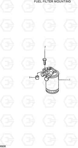 8300 FUEL FILTER MOUNTING R210LC-3H, Hyundai