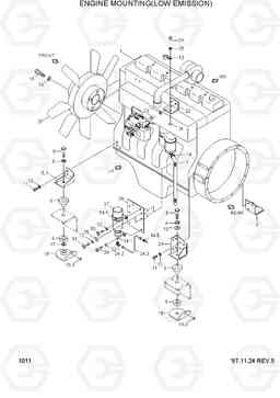 1011 ENGINE MOUNTING(LOW EMISSION) R210LC-3_LL, Hyundai