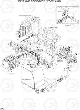 2040 UPPER HYD PIPING(BASE, WOODLAND) R210LC-3_LL, Hyundai