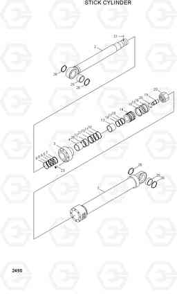 2490 STICK CYLINDER R210LC-3_LL, Hyundai