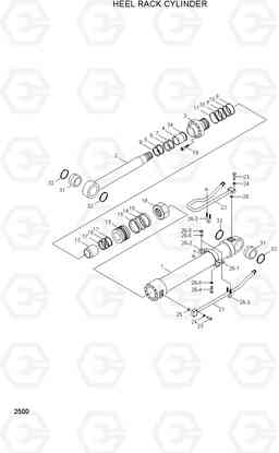 2500 HEEL RACK CYLINDER R210LC-3_LL, Hyundai