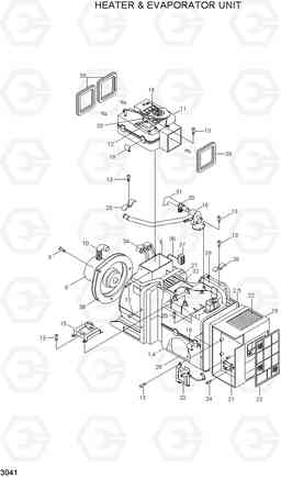 3041 HEATER & EVAPORATOR UNIT R210LC-3_LL, Hyundai