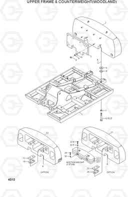 4010 UPPER FRAME & COUNTERWEIGHT(WOODLAND) R210LC-3_LL, Hyundai