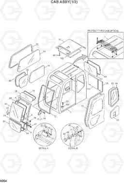 4054 CAB ASSY(1/3) R210LC-3_LL, Hyundai