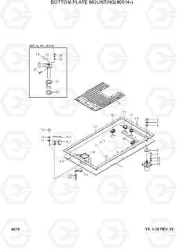 4079 BOTTOM PLATE MOUNTING(#0514-) R210LC-3_LL, Hyundai