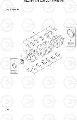 8061 CRANKSHAFT AND MAIN BEARINGS R210LC-3_LL, Hyundai