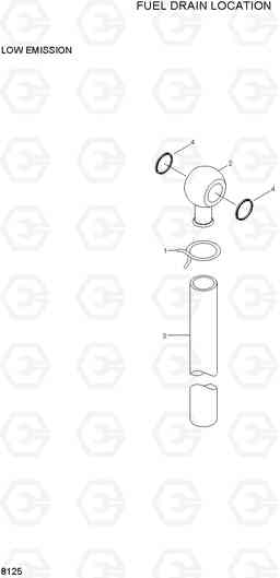 8125 FUEL DRAIN LOCATION R210LC-3_LL, Hyundai