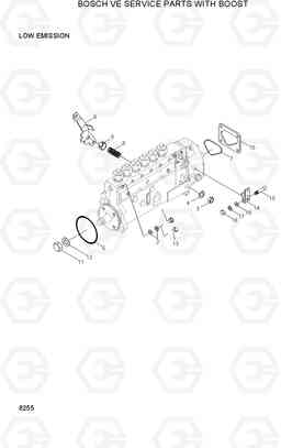 8255 BOSCH VE SERVICE PARTS WITH BOOST R210LC-3_LL, Hyundai