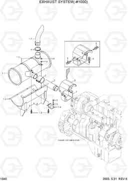 1040 EXHAUST SYSTEM(-#1000) R210LC-7, Hyundai