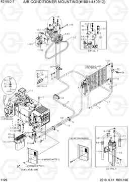 1125 AIR CONDITIONER MOUNTING(#1001-10912) R210LC-7, Hyundai