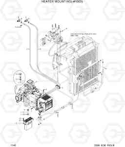 1140 HEATER MOUNTING(-#1000) R210LC-7, Hyundai