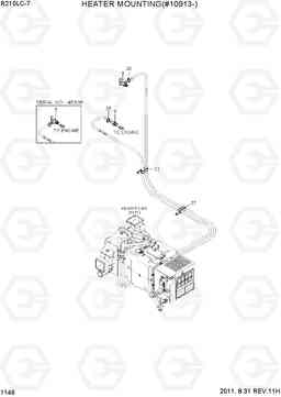 1146 HEATER MOUNTING(#10913-) R210LC-7, Hyundai