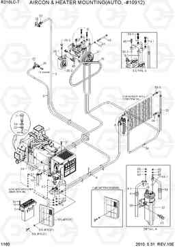 1160 AIRCON & HEATER MOUNTING(AUTO, -#10912) R210LC-7, Hyundai