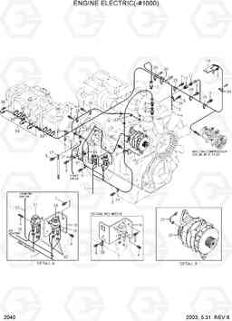 2040 ENGINE ELECTRIC(-#1000) R210LC-7, Hyundai