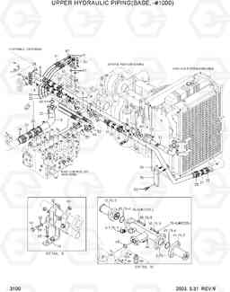 3100 UPPER HYD PIPING(BASE, -#1000) R210LC-7, Hyundai