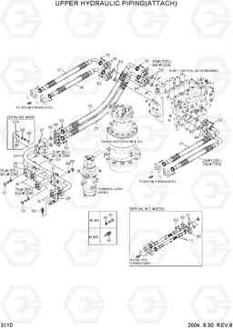 3110 UPPER HYD PIPING(ATTACH) R210LC-7, Hyundai