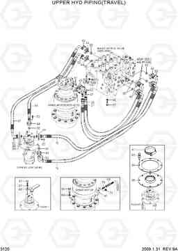 3120 UPPER HYD PIPING(TRAVEL) R210LC-7, Hyundai