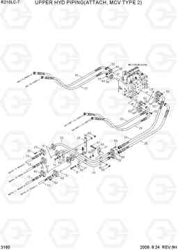 3160 UPPER HYD PIPING(ATTACH, MCV TYPE 2) R210LC-7, Hyundai