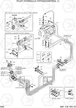 3200 PILOT HYD PIPING(CONTROL 1) R210LC-7, Hyundai