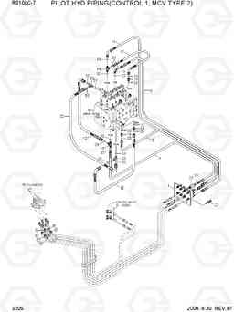 3205 PILOT HYD PIPING(CONTROL 1, MCV TYPE 2) R210LC-7, Hyundai