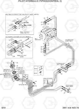 3210 PILOT HYD PIPING(CONTROL 2) R210LC-7, Hyundai