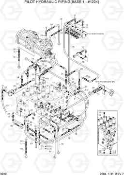 3230 PILOT HYD PIPING(BASE 1, -#1204) R210LC-7, Hyundai