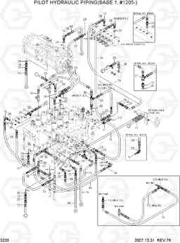 3235 PILOT HYD PIPING(BASE 1, #1205-) R210LC-7, Hyundai