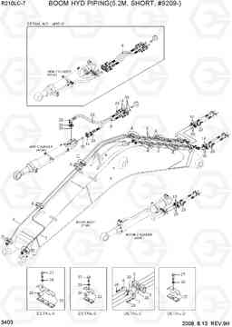 3403 BOOM HYD PIPING(5.2M, SHORT, #9209-) R210LC-7, Hyundai