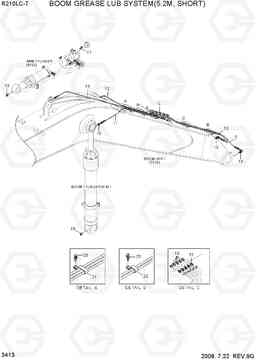 3413 BOOM GREASE LUB SYSTEM(5.2M, SHORT) R210LC-7, Hyundai