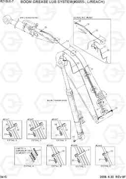 3415 BOOM GREASE LUB SYSTEM(#0055-,L/REACH) R210LC-7, Hyundai