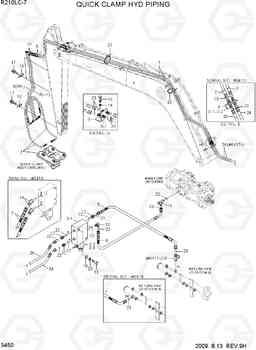 3450 QUICK CLAMP PIPING(#1267-) R210LC-7, Hyundai