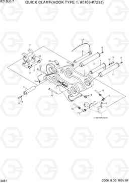 3451 QUICK CLAMP(HOOK TYPE 1, #5109-#7233) R210LC-7, Hyundai
