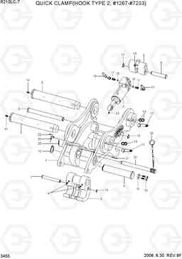 3455 QUICK CLAMP(HOOK TYPE 2, #1267-#7233) R210LC-7, Hyundai