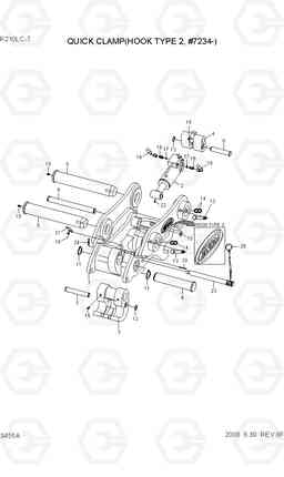3455A QUICK CLAMP(HOOK TYPE 2, #7234-) R210LC-7, Hyundai