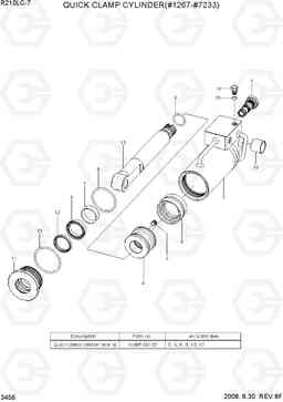 3456 QUICK CLAMP CYLINDER(#1267-#7233) R210LC-7, Hyundai