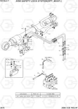 3515 ARM SAFETY LOCK SYSTEM(OPT, #9307-) R210LC-7, Hyundai