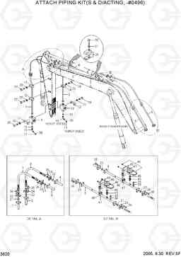 3620 ATTACH PIPING KIT(S & D/ACTING, -#0496) R210LC-7, Hyundai