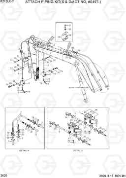 3625 ATTACH PIPING KIT(S & D/ACTING, #0497-) R210LC-7, Hyundai