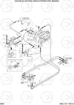 3630 DOUBLE ACTING MAIN PIPING KIT(-#0496) R210LC-7, Hyundai