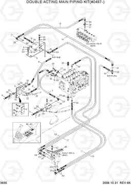 3635 DOUBLE ACTING MAIN PIPING KIT(#0497-) R210LC-7, Hyundai