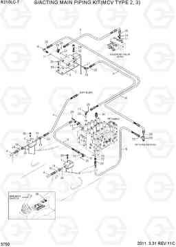 3750 S/ACTING MAIN PIPING KIT(MCV TYPE 2, 3) R210LC-7, Hyundai